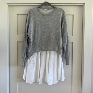 Zara sweatshirt and Cotton mini dress M